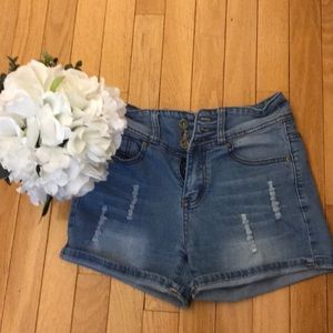 denim shorts